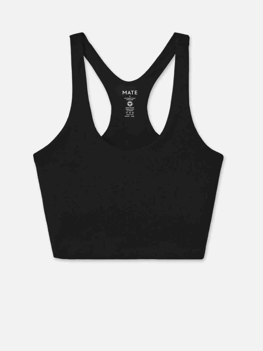 MATE the Label Black Organic Stretch Racer Tank - Picture 5 of 5